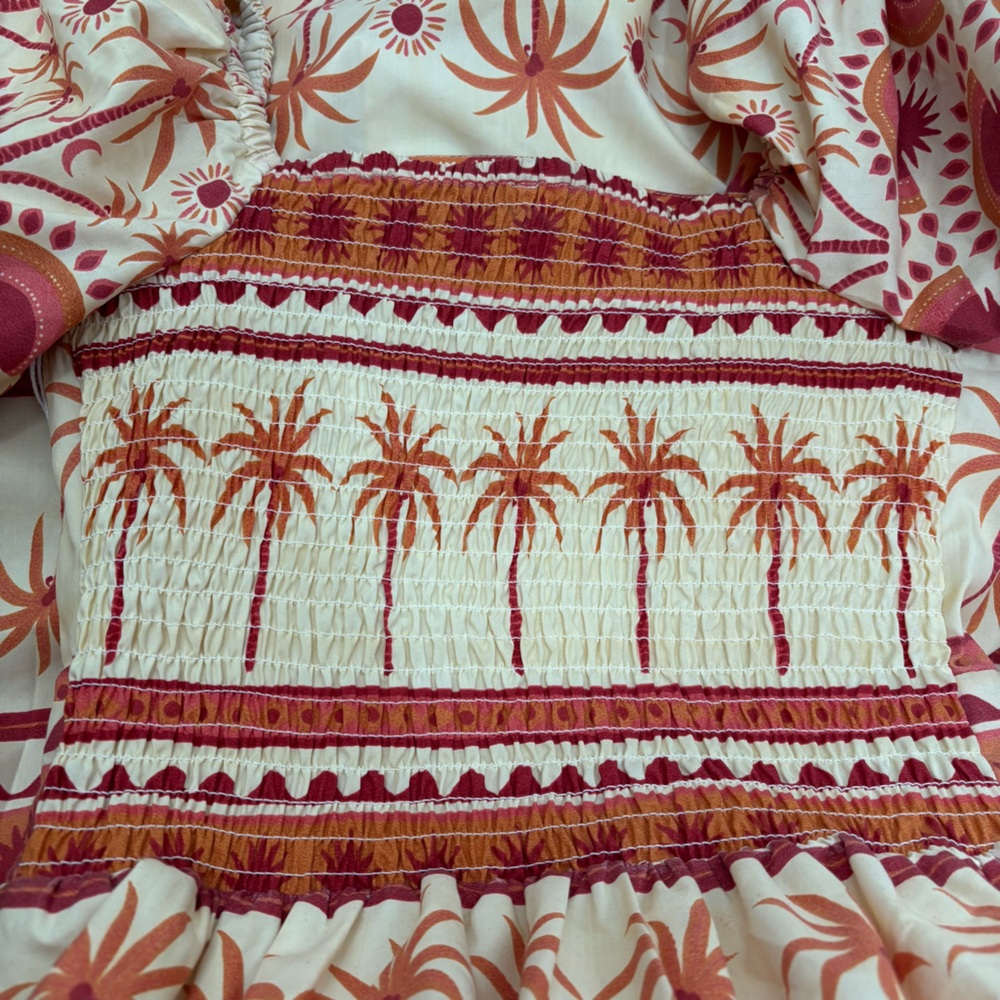 Tropical Print Cotton Blend Maxi Dress - Picture 5 of 11